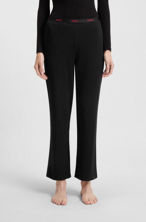 HUGO Regular fit pyjamabroek van een mix van katoenjersey model 'STYLE ID PANTS' - Foto 5