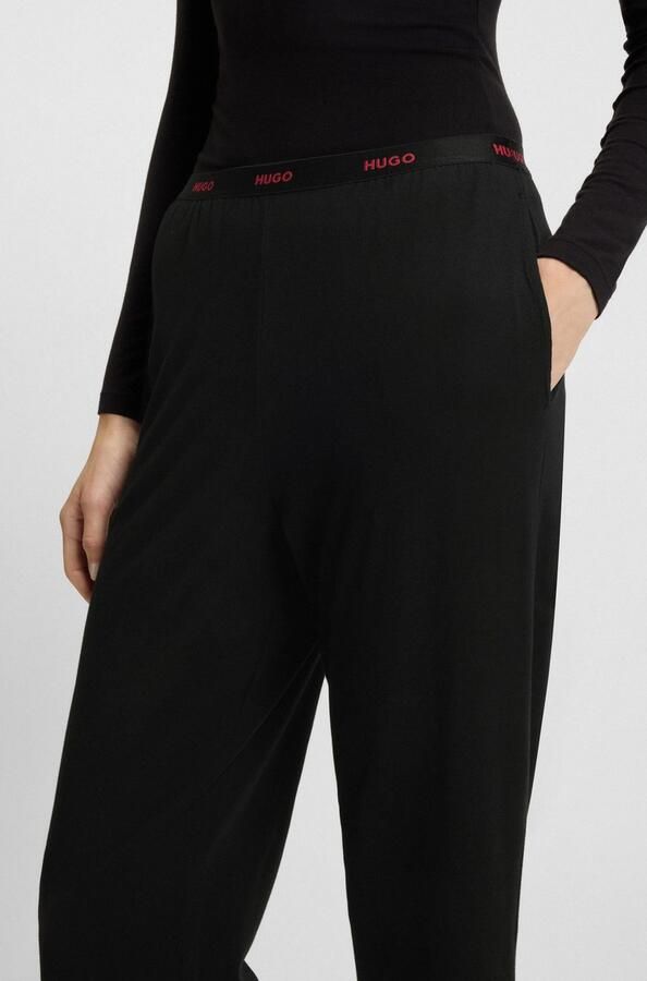 HUGO Regular fit pyjamabroek van een mix van katoenjersey model 'STYLE ID PANTS'