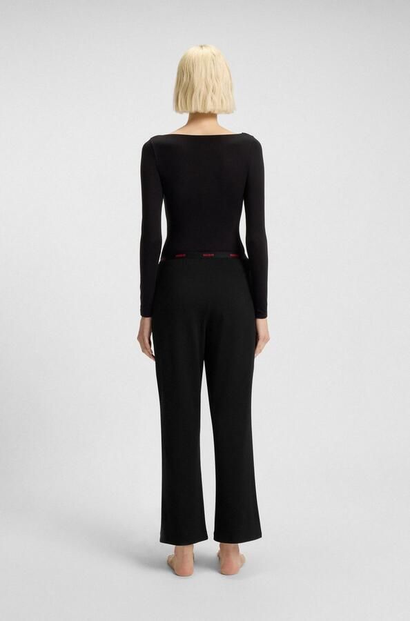 HUGO Regular fit pyjamabroek van een mix van katoenjersey model 'STYLE ID PANTS' - Foto 3