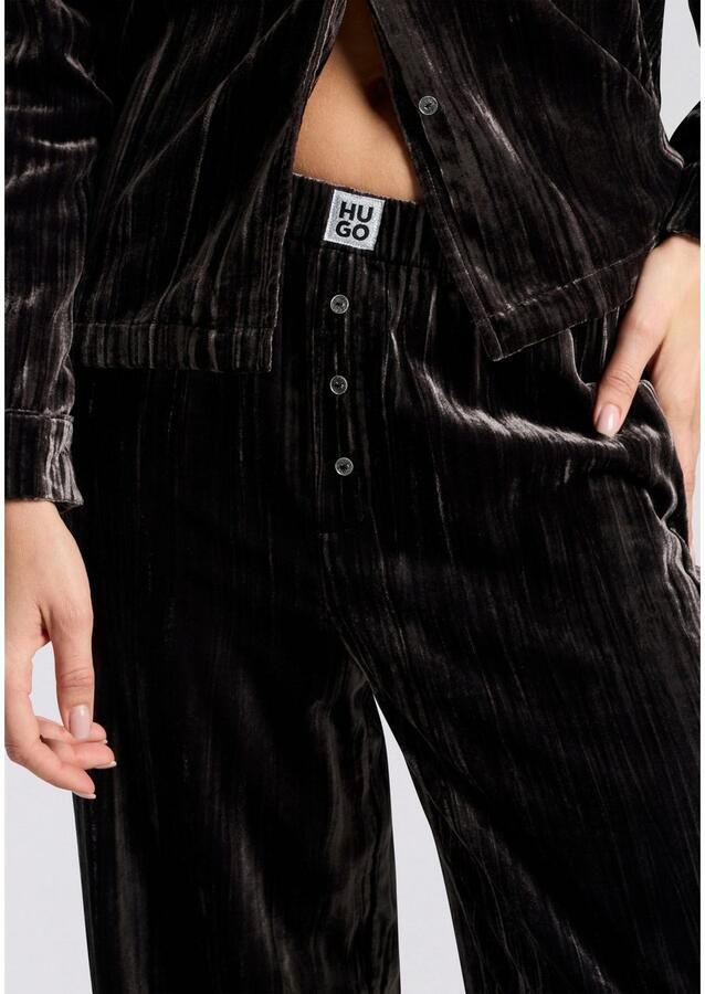 HUGO underwear Pyjamabroek Velvet van zacht materiaal met elastische tailleband