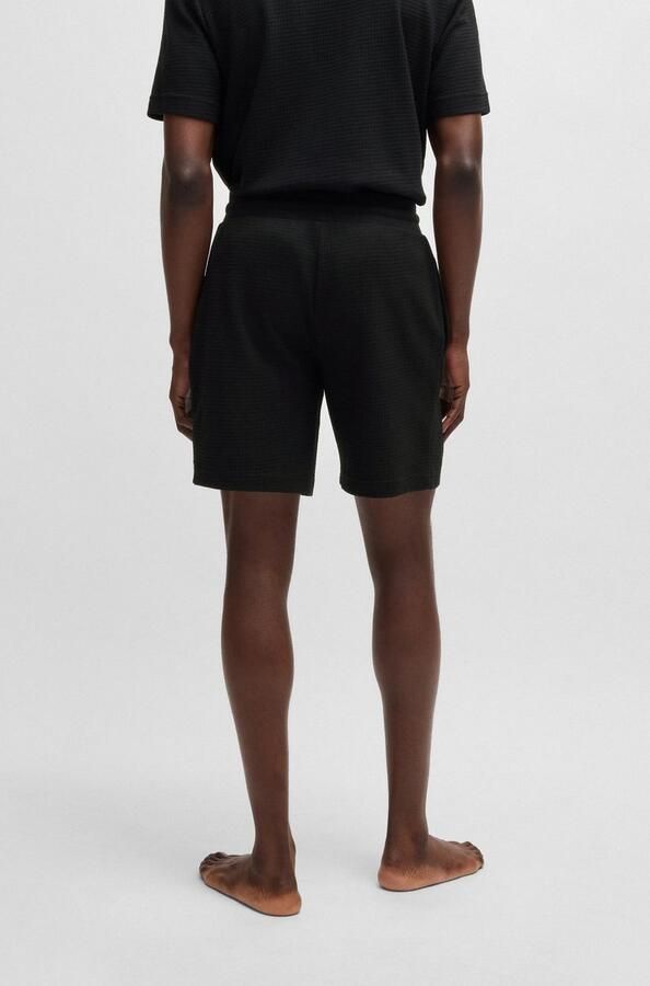 HUGO Regular fit sweatshorts met structuurmotief model 'Austin' - Foto 8