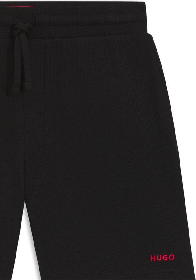 HUGO Regular fit sweatshorts met structuurmotief model 'Austin' - Foto 3
