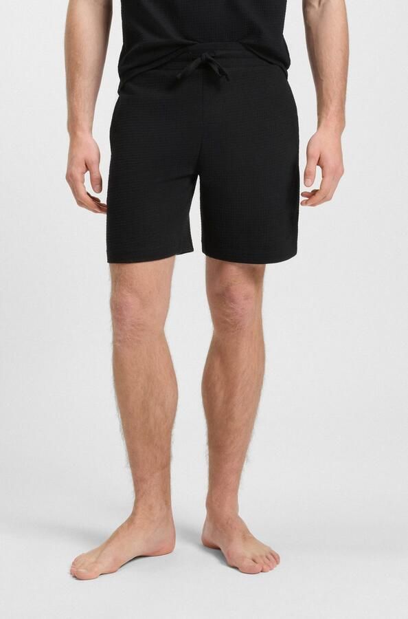 HUGO Regular fit sweatshorts met structuurmotief model 'Austin' - Foto 13