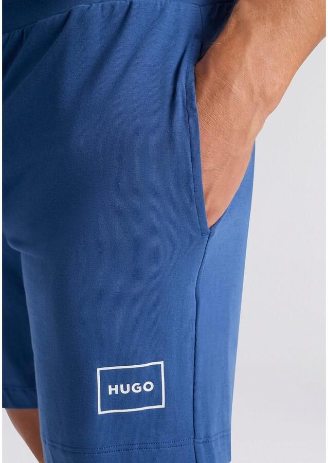 HUGO Korte broek met labelprint en elastische band model 'Laze' - Foto 2