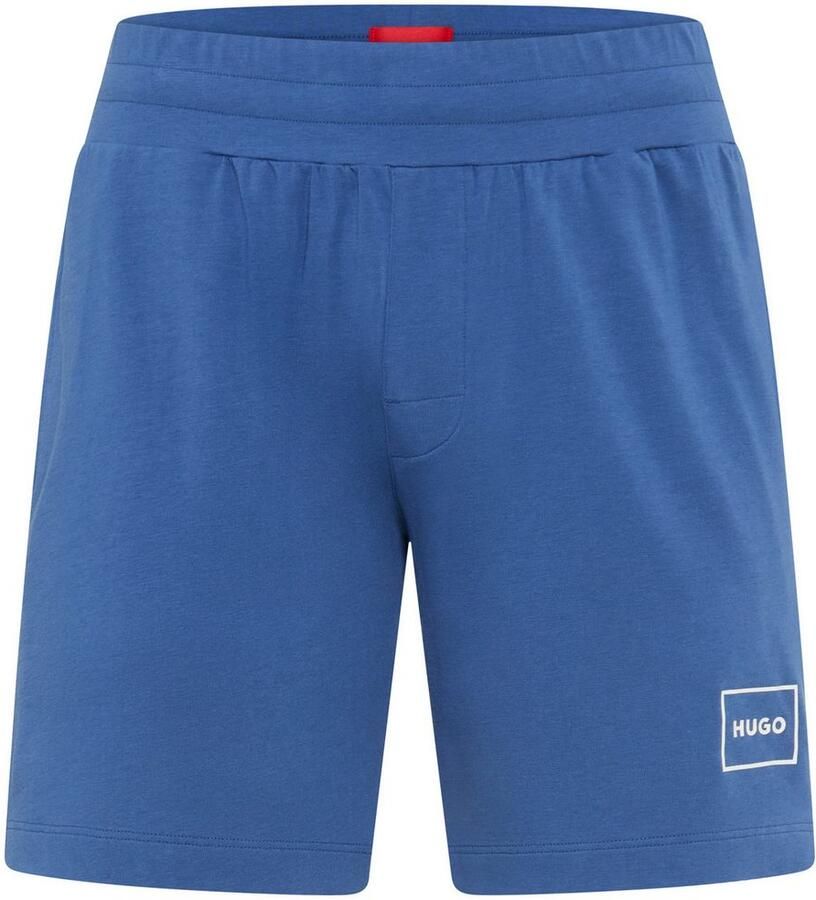 HUGO Korte broek met labelprint en elastische band model 'Laze'