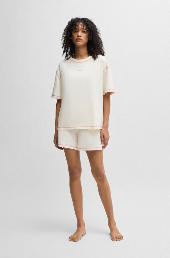 HUGO underwear Shortama NITE_SET contrasterende naden relaxed fit - Foto 5