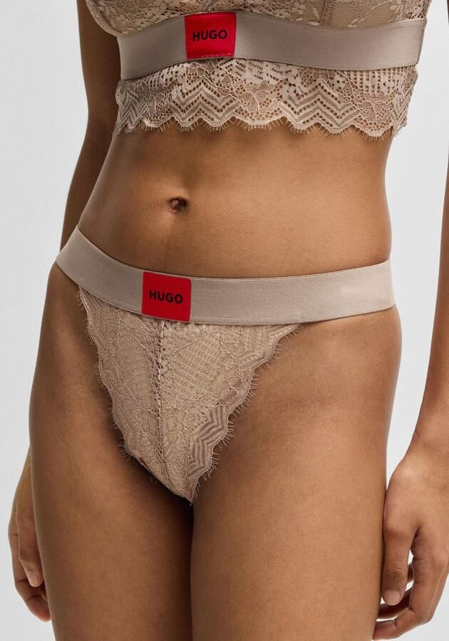 HUGO underwear Slip BRIEF RL LACE van stretch-kant met logo op de band - Foto 2