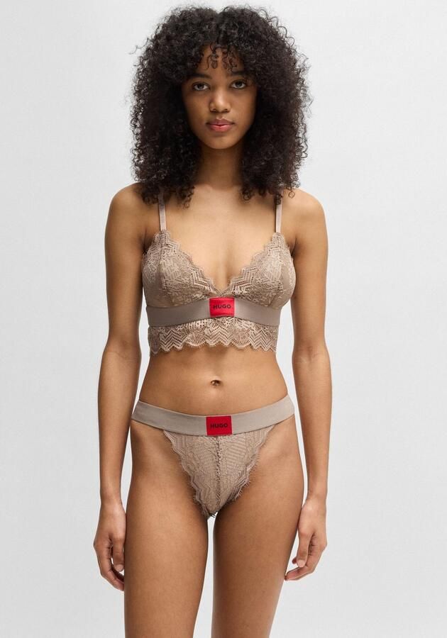 HUGO underwear Slip BRIEF RL LACE van stretch-kant met logo op de band - Foto 3