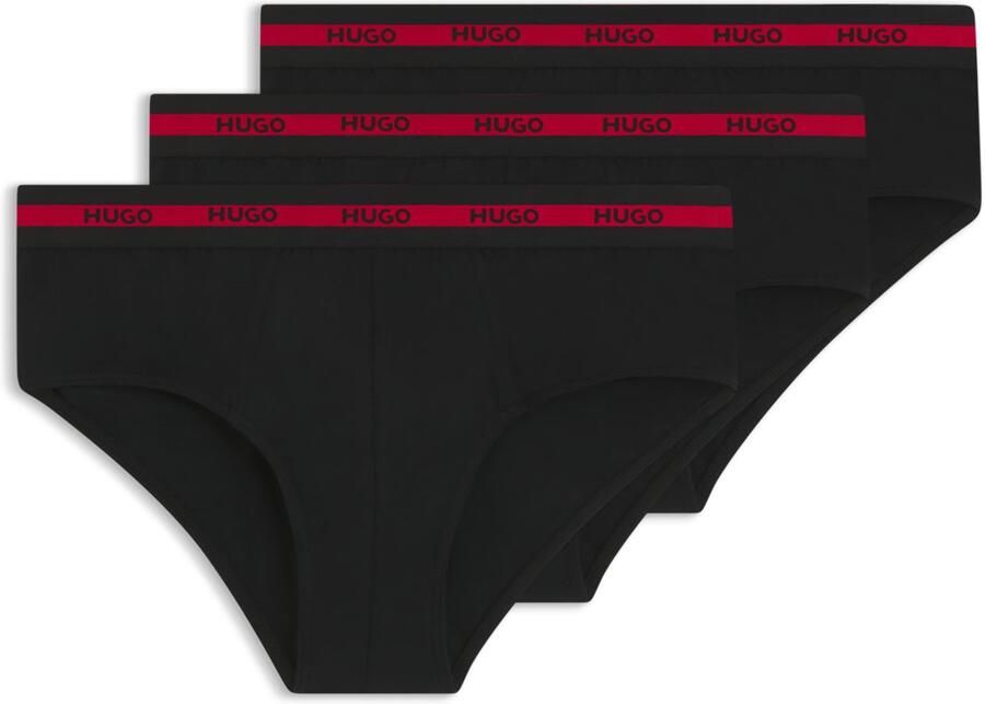 HUGO underwear Slip HIPBR TRIPLET PLANET van stretch-katoen met logostrepen op de tailleband - Foto 5