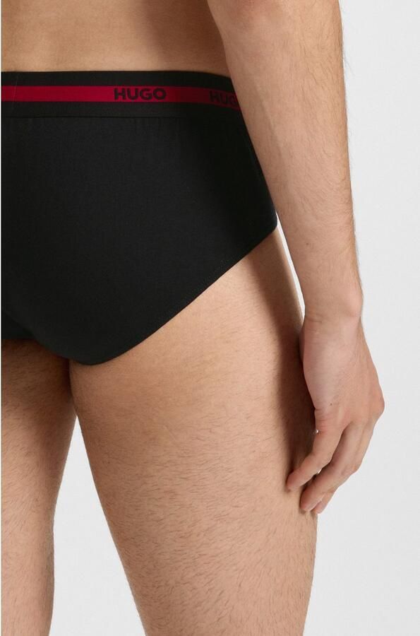 HUGO underwear Slip HIPBR TRIPLET PLANET van stretch-katoen met logostrepen op de tailleband - Foto 2