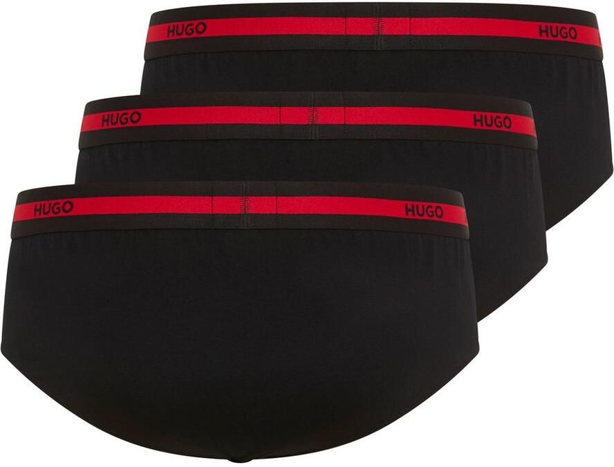 HUGO underwear Slip HIPBR TRIPLET PLANET van stretch-katoen met logostrepen op de tailleband