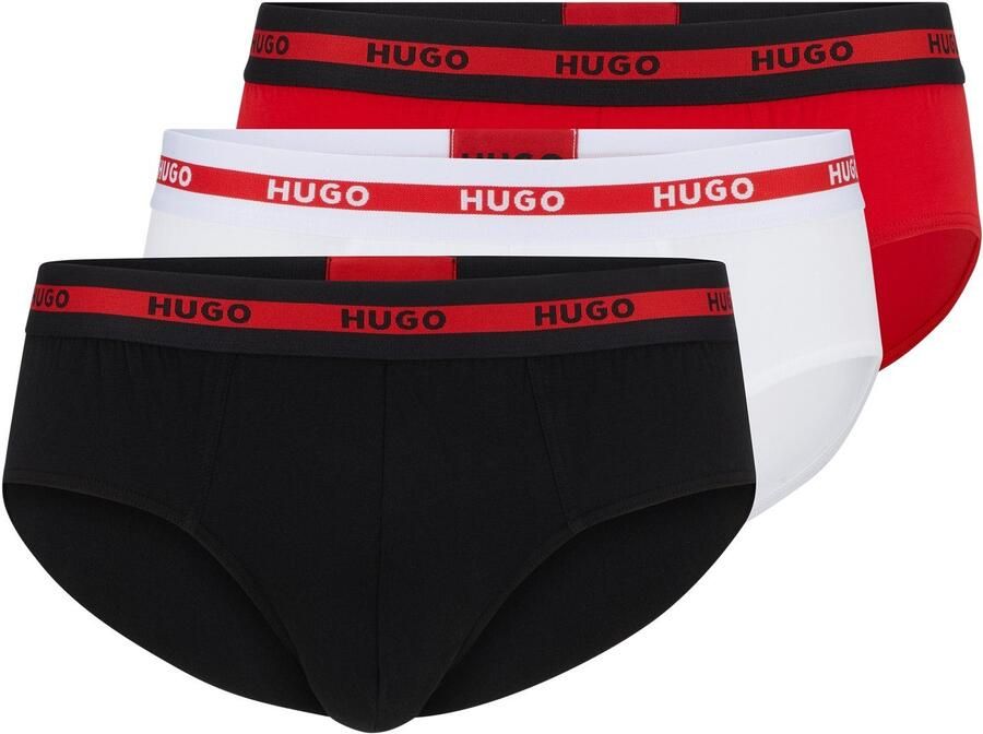 HUGO underwear Slip met contraststrepen en logo-opschriften op de tailleband (set 3 stuks In driepack) - Foto 17