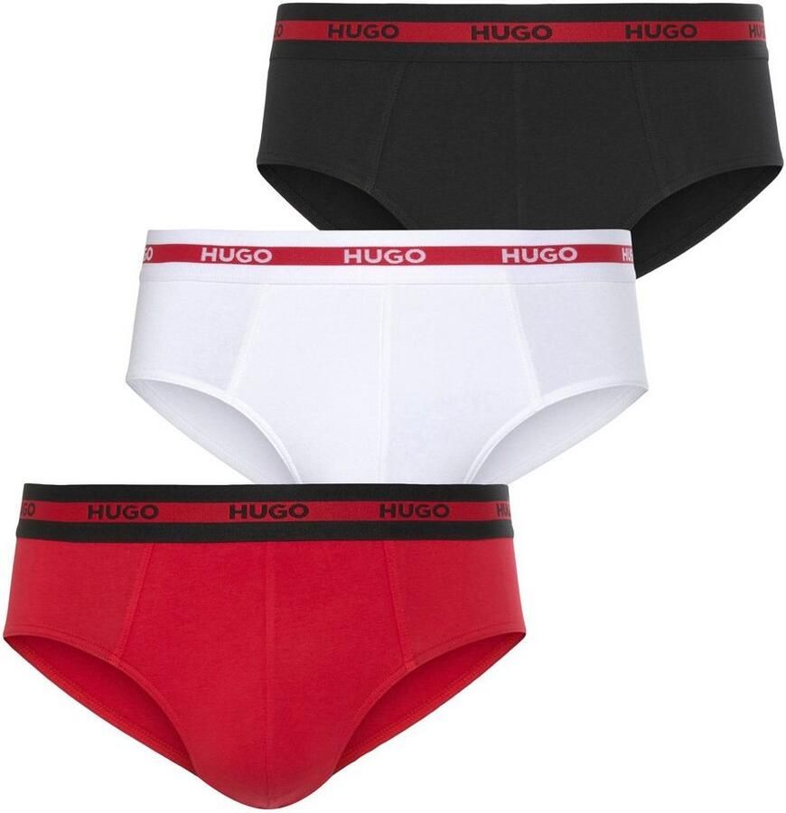 HUGO underwear Slip met contraststrepen en logo-opschriften op de tailleband (set 3 stuks In driepack) - Foto 2