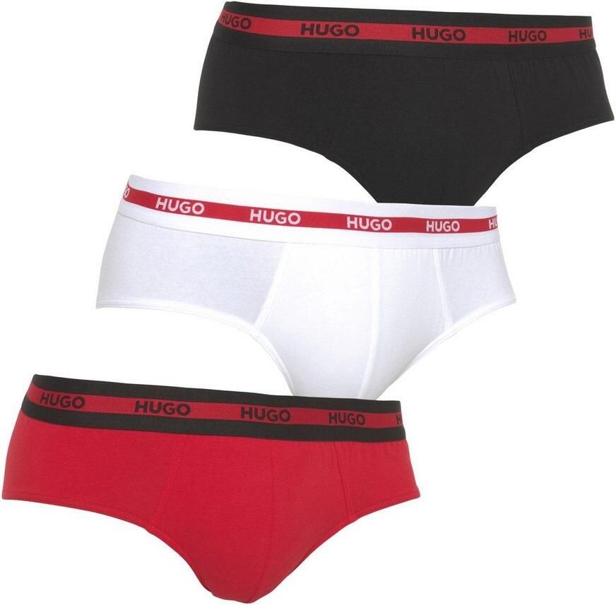 HUGO underwear Slip met contraststrepen en logo-opschriften op de tailleband (set 3 stuks In driepack) - Foto 3