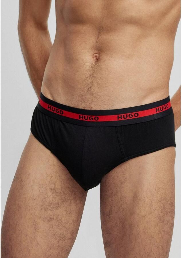 HUGO underwear Slip met contraststrepen en logo-opschriften op de tailleband (set 3 stuks In driepack) - Foto 4