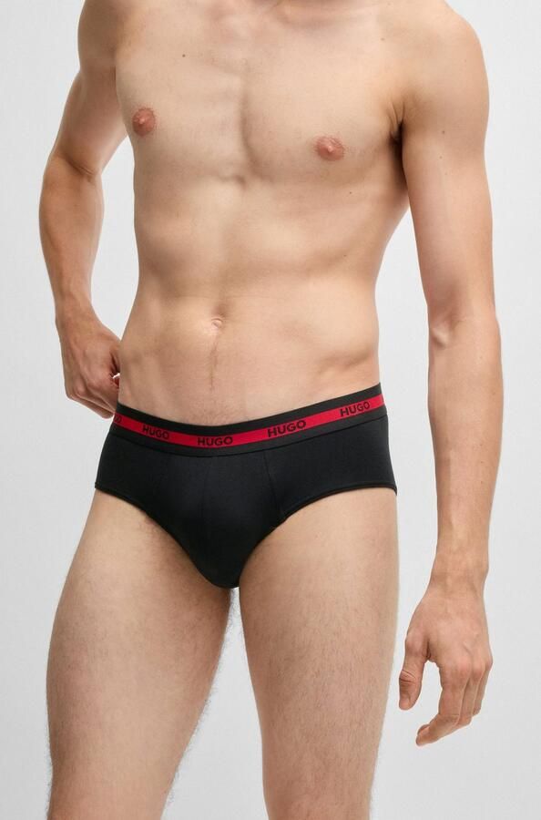 HUGO underwear Slip met contraststrepen en logo-opschriften op de tailleband (set 3 stuks In driepack) - Foto 8