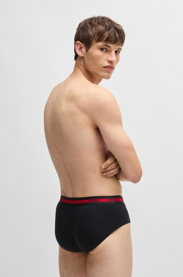 HUGO underwear Slip met contraststrepen en logo-opschriften op de tailleband (set 3 stuks In driepack) - Foto 9