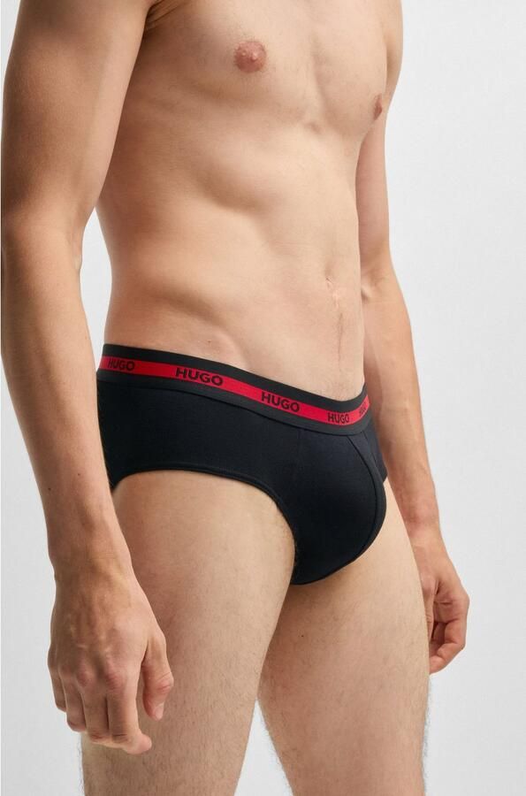 HUGO underwear Slip met contraststrepen en logo-opschriften op de tailleband (set 3 stuks In driepack) - Foto 7