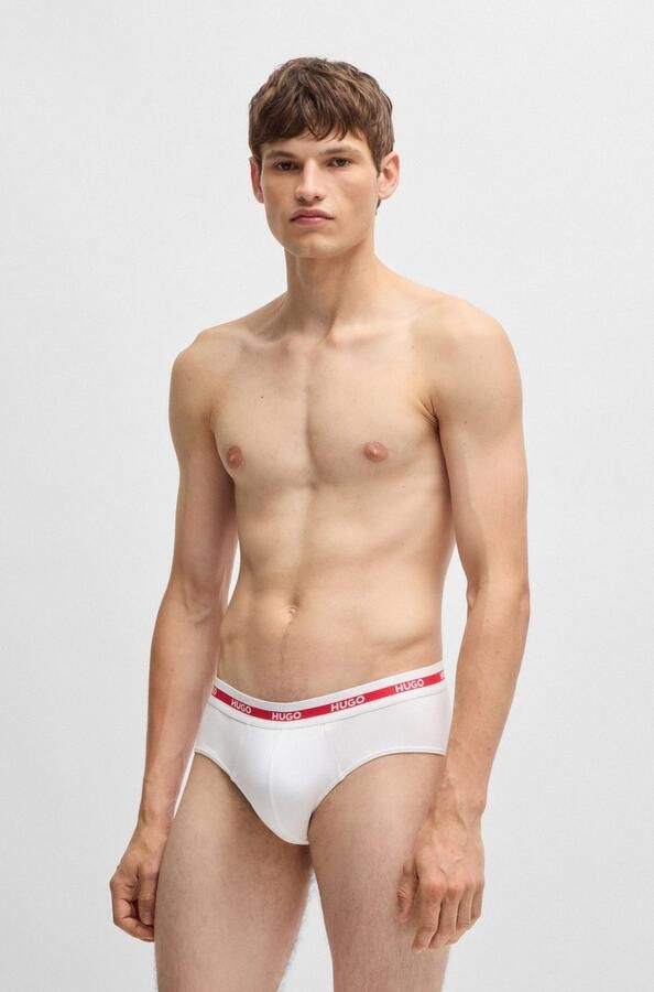 HUGO underwear Slip met contraststrepen en logo-opschriften op de tailleband (set 3 stuks In driepack) - Foto 11