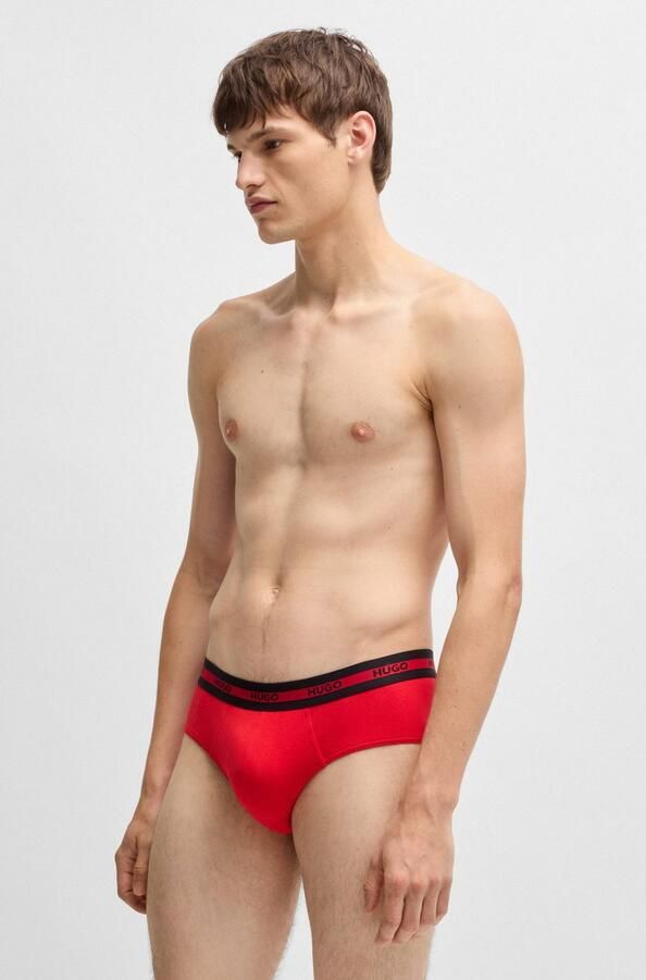 HUGO underwear Slip met contraststrepen en logo-opschriften op de tailleband (set 3 stuks In driepack) - Foto 12