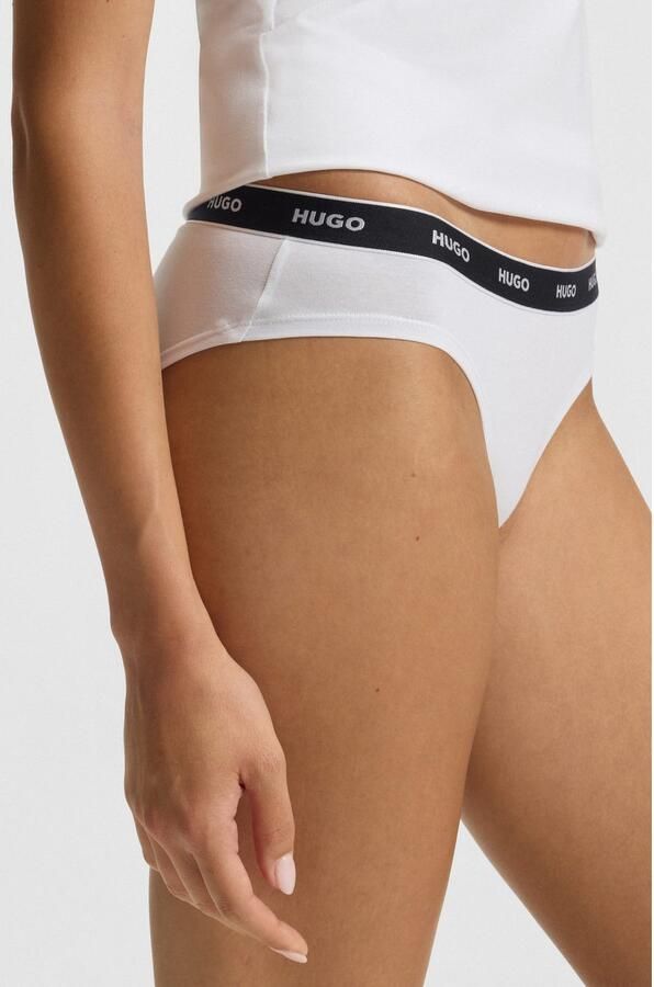 HUGO underwear Slip TRIPLET BRIEF STRIPE met hugo logo-elastisch tailleband (3 stuks)