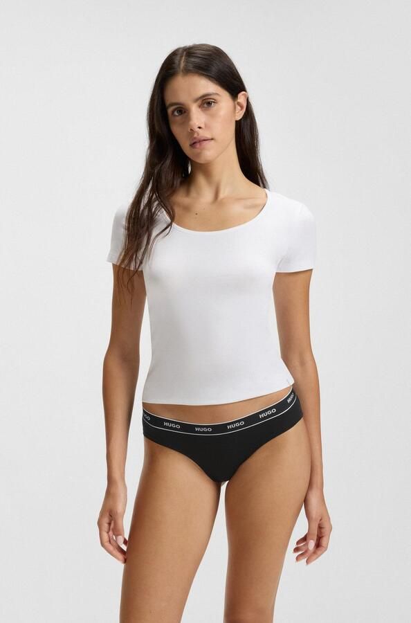 HUGO underwear Slip TRIPLET BRIEF STRIPE met hugo logo-elastisch tailleband (3 stuks) - Foto 4