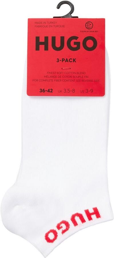 HUGO underwear Sokken 3P AS UNI CC W met contrasterende logo-opdruk (3 paar Set van 3) - Foto 6