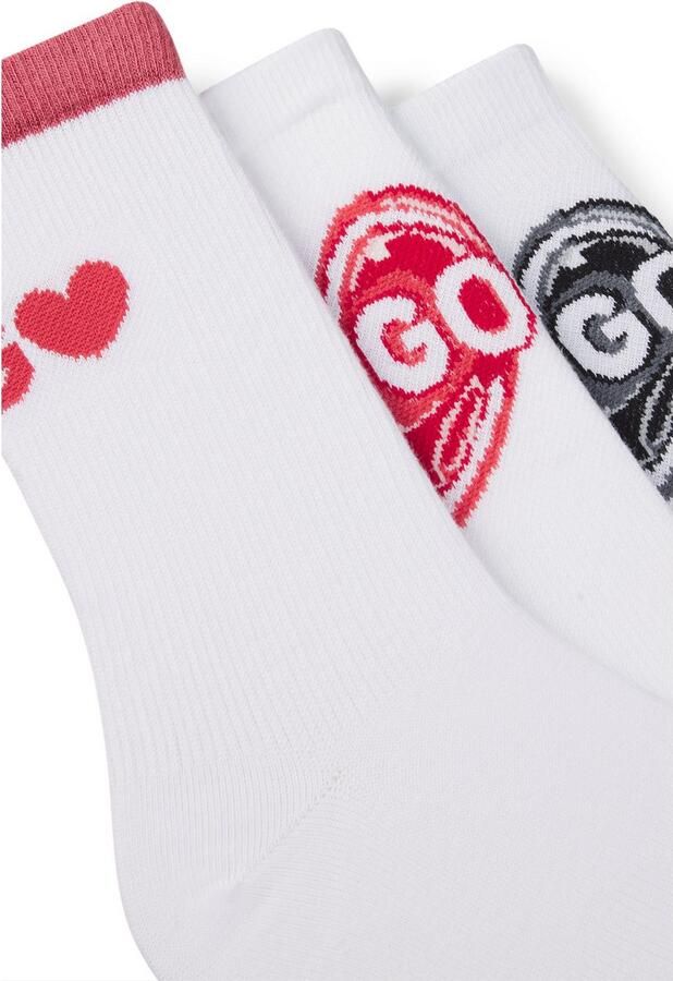 HUGO underwear Sportsokken 3P QS VALENTINE CC W zijn voorzien van logo's in valentijnsdag-look (Set van 3) - Foto 2