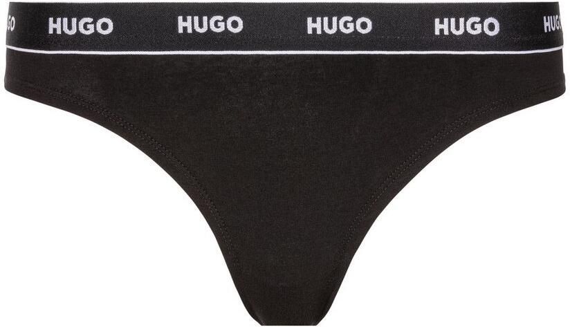 HUGO String met elastische band met label in een set van 3 stuks