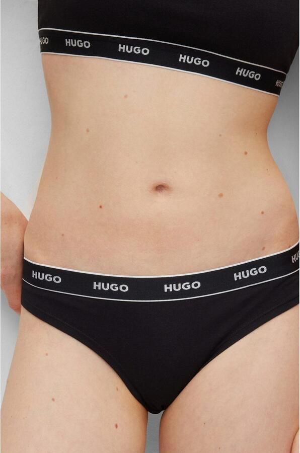 HUGO underwear String TRIPLET THONG STRIPE met hugo logo-elastisch tailleband (3 stuks) - Foto 2