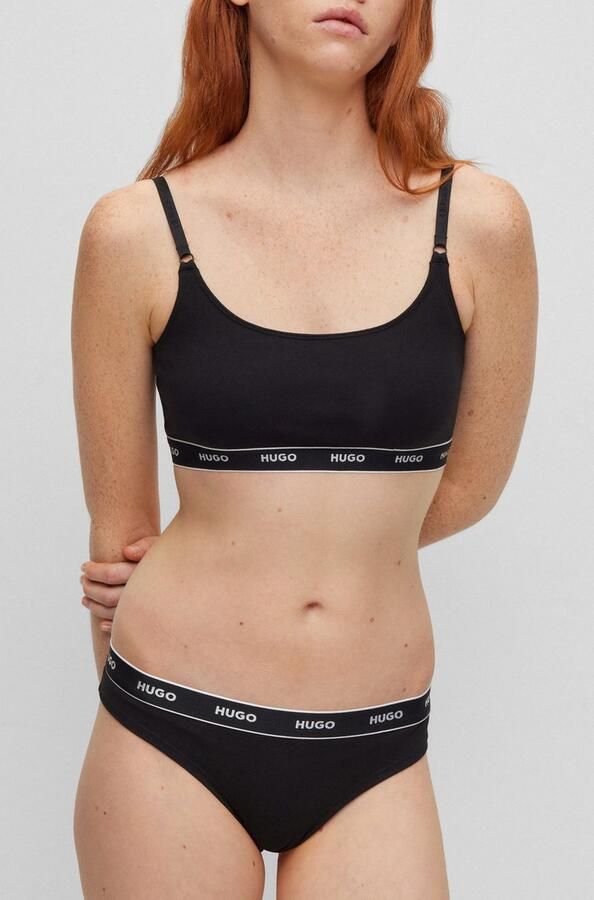 HUGO underwear String TRIPLET THONG STRIPE met hugo logo-elastisch tailleband (3 stuks) - Foto 3