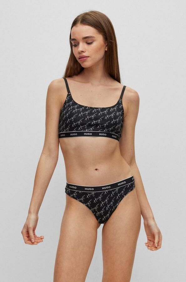 HUGO underwear String TRIPLET THONG STRIPE met hugo logo-elastisch tailleband (3 stuks) - Foto 4