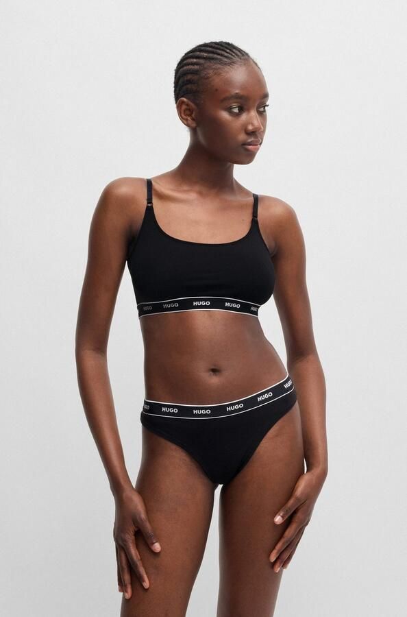 HUGO underwear String TRIPLET THONG STRIPE met hugo logo-elastisch tailleband (3 stuks) - Foto 3