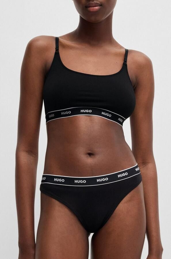 HUGO underwear String TRIPLET THONG STRIPE met hugo logo-elastisch tailleband (3 stuks) - Foto 4