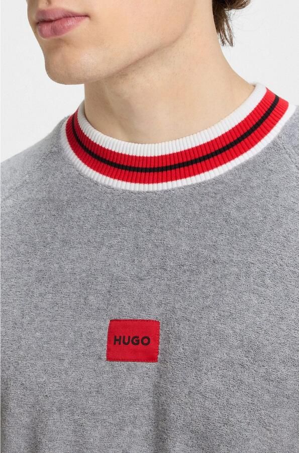 HUGO underwear Sweatshirt Jaxon contrasterende details relaxed fit korte mouwen - Foto 3