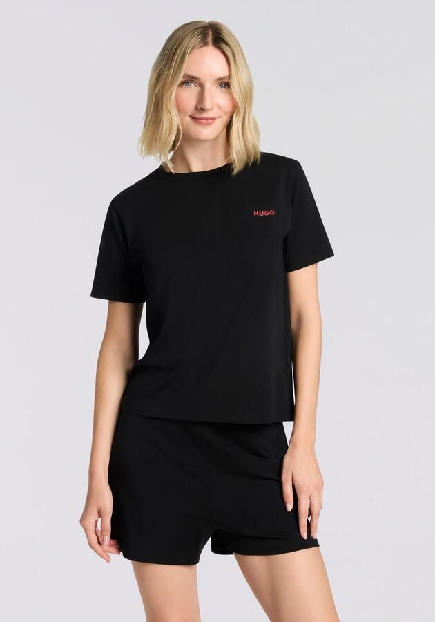 HUGO underwear T-shirt met ronde hals regular fit ton sur ton merklogo - Foto 4