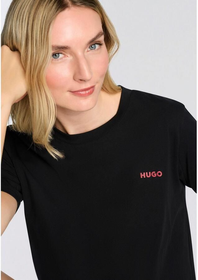 HUGO underwear T-shirt met ronde hals regular fit ton sur ton merklogo - Foto 2