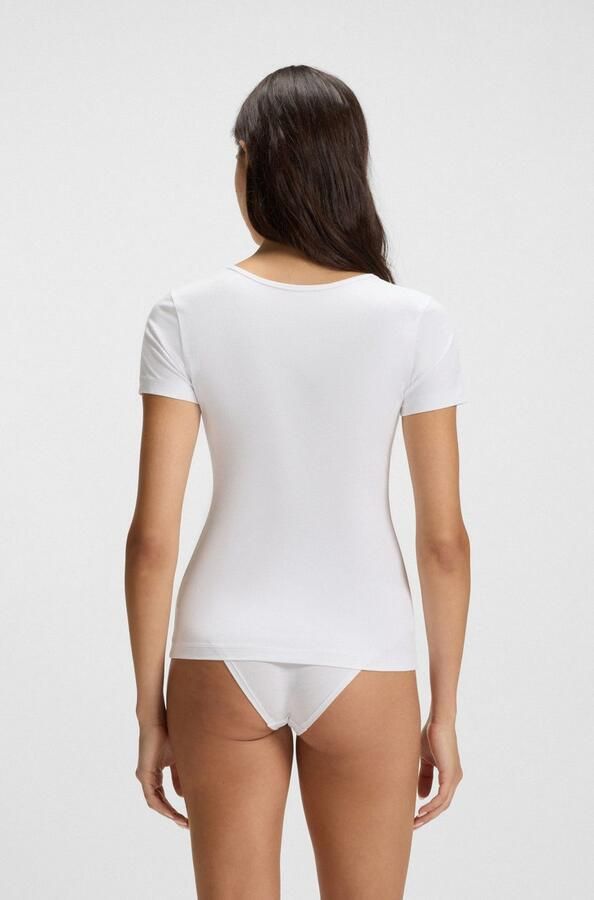 HUGO T-shirt met geribde boothals in een set van 2 stuks - Foto 5