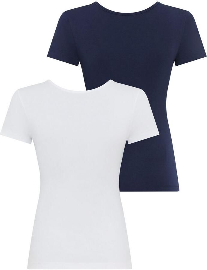 HUGO T-shirt met geribde boothals in een set van 2 stuks - Foto 2