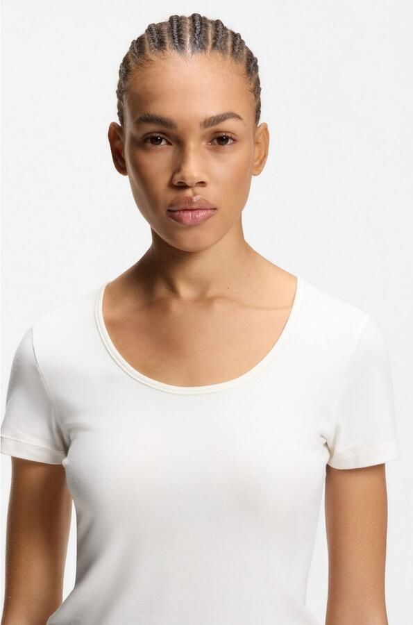 HUGO Regular fit T-shirt van katoenmix in een set van 2 stuks model 'TWIN' - Foto 3