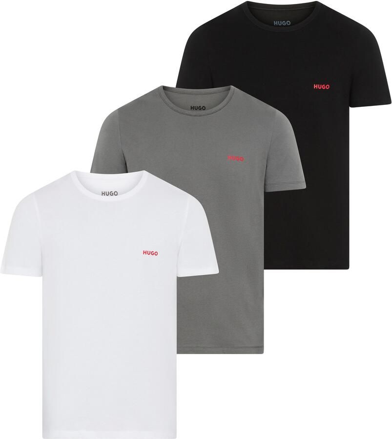HUGO underwear T-shirt RN TRIPL met een ronde hals (set 3-delig)