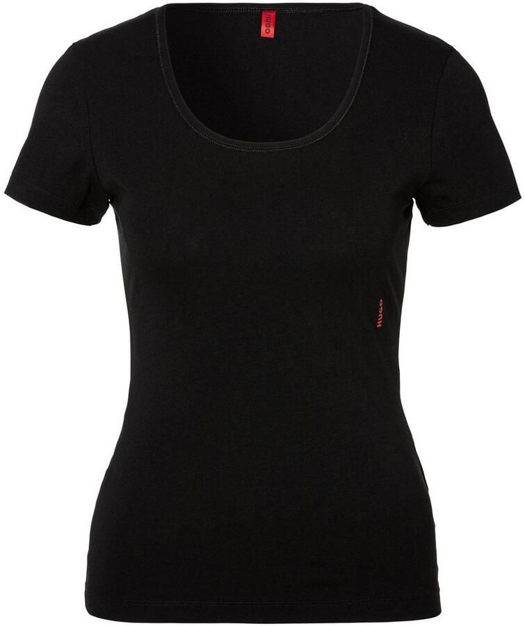 HUGO underwear T-shirt TWIN met verticale logoprint (2-delig Set van 2)