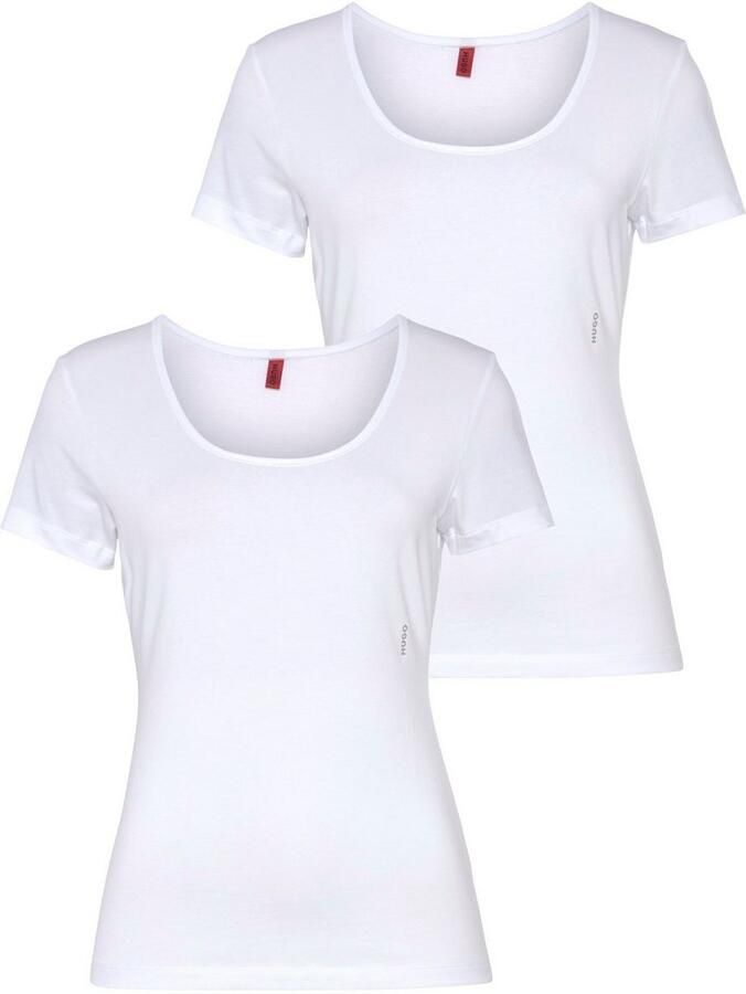 HUGO underwear T-shirt TWIN met verticale logoprint (2-delig Set van 2) - Foto 8