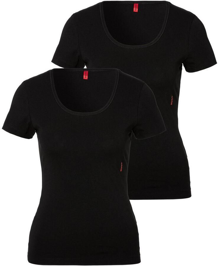 HUGO underwear T-shirt TWIN met verticale logoprint (2-delig Set van 2) - Foto 2