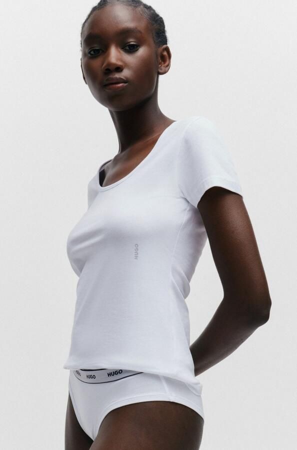 HUGO underwear T-shirt TWIN met verticale logoprint (2-delig Set van 2) - Foto 13