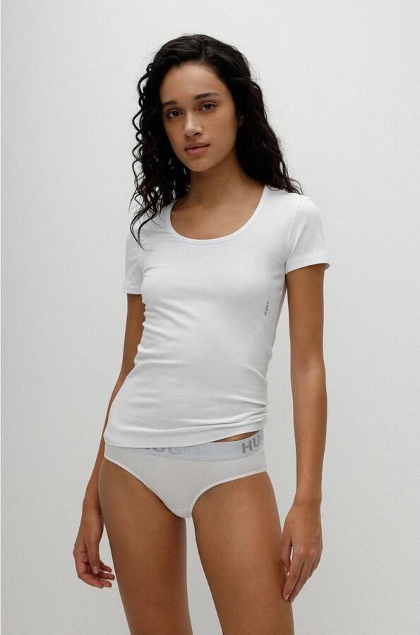 HUGO underwear T-shirt TWIN met verticale logoprint (2-delig Set van 2) - Foto 10