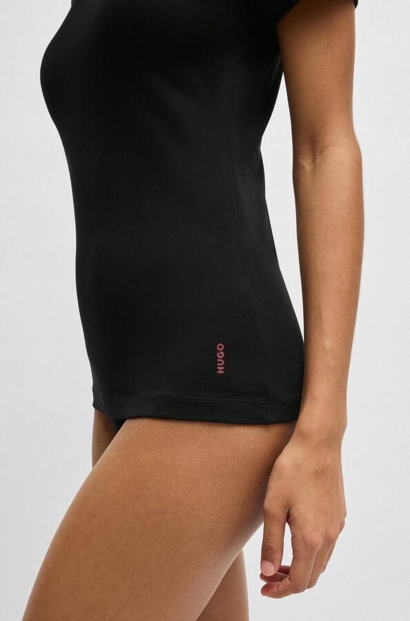 HUGO underwear T-shirt TWIN met verticale logoprint (2-delig Set van 2) - Foto 7