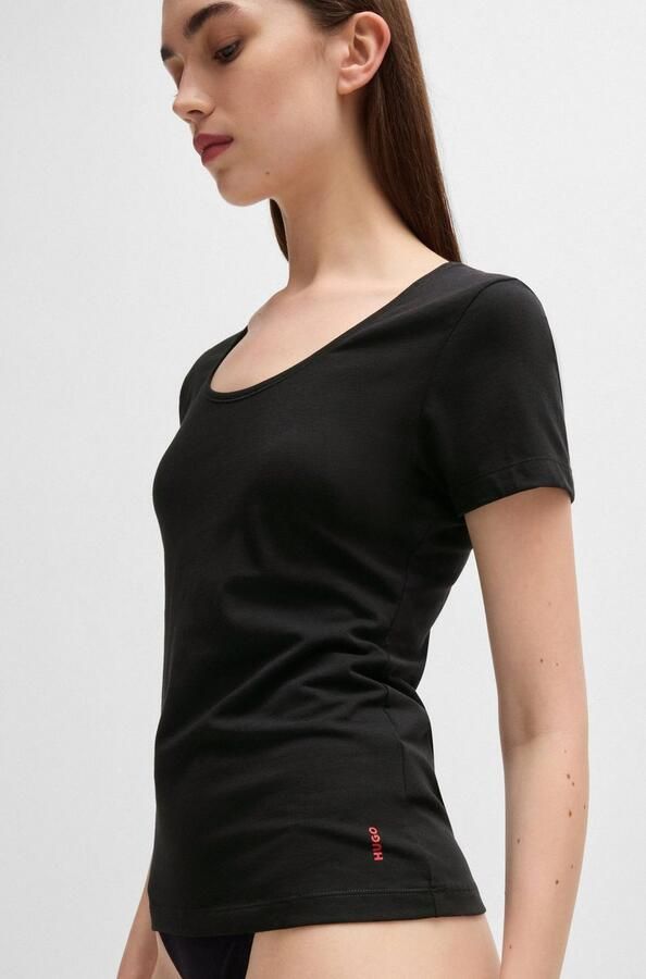 HUGO underwear T-shirt TWIN met verticale logoprint (2-delig Set van 2) - Foto 9