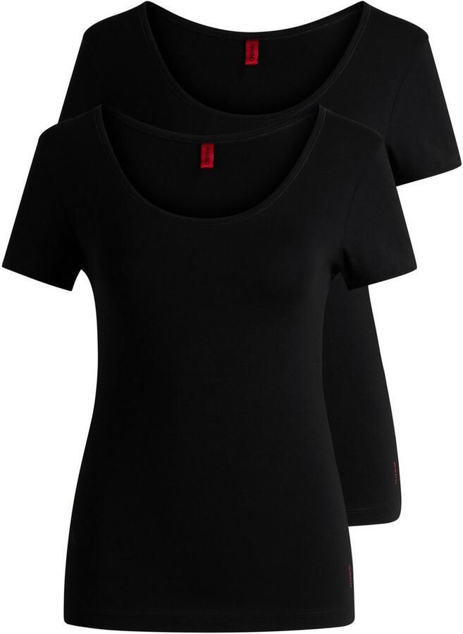 HUGO underwear T-shirt TWIN met verticale logoprint (2-delig Set van 2) - Foto 4