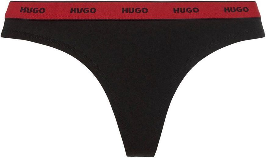HUGO underwear T-string TRIPLET THONG STRIPE met logo-opschrift op de band (set 3 stuks 3) - Foto 6